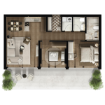 FOLEJA LIVING, Banesë ne shitje, Objekti  3D-A02 111.32 m2