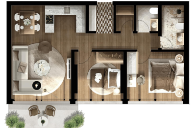 FOLEJA LIVING, Banesë ne shitje, Objekti  3D-A07 91.72 m2