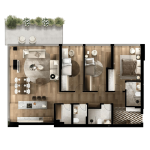 FOLEJA LIVING, Banesë ne shitje, Objekti  3D-A14 168.10 m2