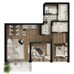 FOLEJA LIVING, Banesë ne shitje, Objekti  3D-A16 104.51 m2