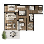 FOLEJA LIVING, Banesë ne shitje, Objekti  3D-A18,  164.34 m2