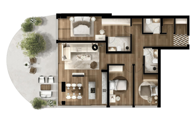 FOLEJA LIVING, Penthouse ne shitje, Objekti  3D-A23, 177.30 m2