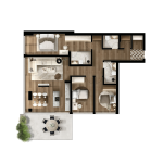 FOLEJA LIVING, Banesë ne shitje, Objekti  3D-A26, 161.66 m2