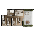 FOLEJA LIVING, Penthouse në shitje, Objekti 3D B02, 199.62 m2