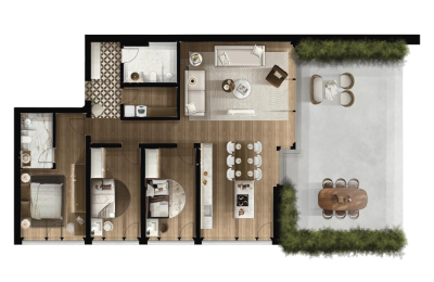 FOLEJA LIVING, Penthouse në shitje, Objekti 3D B02, 199.62 m2