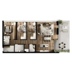 FOLEJA LIVING, Penthouse ne shitje, Objekti 3D B10, 192.98 m2