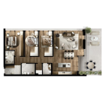 FOLEJA LIVING, Penthouse ne shitje, Objekti 3D B18, 191.72 m2