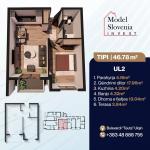 Banesë te "Bulevardi Teuta" Tipi | 46.78m2