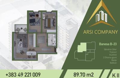 ARSI COMPANY Banese ne shitje, A-23, 89.70m2
