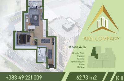 ARSI COMPANY Banese ne shitje, A-26, 62.73m2