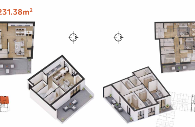 Kompleksi "Izmiri" Lamela A25, Duplex 231.38 m2