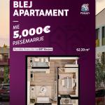 Fshati Gjelbër, Moglicë, Banese 1+1, 62.39m²