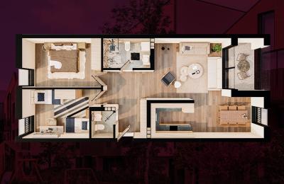 Fshati Gjelbër, Moglicë, Banese 2+1, 101.74m²