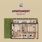 Fshati Gjelbër, Moglicë, Banese 2+1, 92.84m²