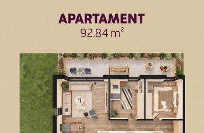 Fshati Gjelbër, Moglicë, Banese 2+1, 92.84m²