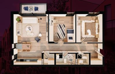 Fshati Gjelbër, Moglicë, Banese 2+1, 99.82m²