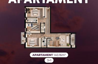 Fshati Gjelbër, Moglicë, Banese 3+1, 140.16m²