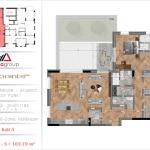 Penthouse në Shitje 163.19m2, kompleksi "PRIWEST PARK" Veternik