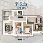 Kompleksi "3 KULLAT " B07 109.5 m2