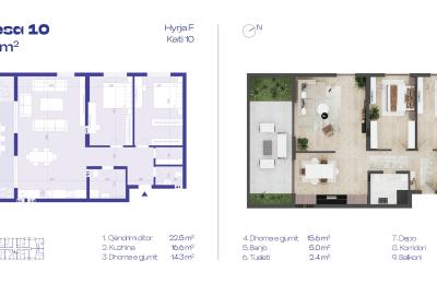 Banesa 9, Hyrja F, Kati 9, 181.7m2
