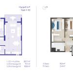 Banesa 4.1, Hyrja E&F, Kati 1-10, 88.8m2