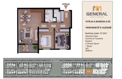 Banesa në Shitje –Objekti III, HYRJA A BANESA A-05  | General Immo Group