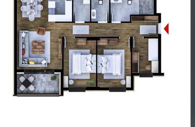 Banesë në shitje 115.37m2, ne qendër te Klinës B-04