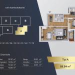 Kompleksi Royal Residence, shitet Banesa BLLOKU 1, TIP A, 88.84m2