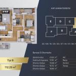 Kompleksi Royal Residence, shitet Banesa BLLOKU 1, TIP B, 112.29m2