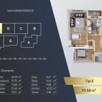 Kompleksi Royal Residence, shitet Banesa BLLOKU 1, TIP E, 111.8m2