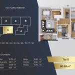 Kompleksi Royal Residence, shitet Banesa BLLOKU 1, TIP G, 80.68m2