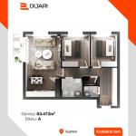 GRAND VIEW, VUSHTRRI Banesë ne shitje 83.47m2 Bll-A