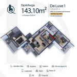 DE LUXE 1, Penthouse Objekti 5, 143.10m2 + 4 terrasa 45.90m2