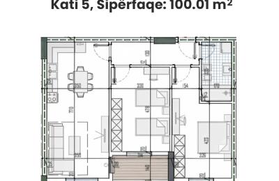 Apartamente në shitje, kati 5 - Tirana View Residence, Paskuqan! 100.01m2