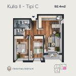 PRISHTINA PREMIUM, Kulla 2 Tip C, kati 6-8, 92.4m2