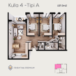 PRISHTINA PREMIUM, Kulla 4 Tip A, kati 7, 137m2