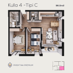 PRISHTINA PREMIUM, Kulla 4 Tip C, kati 1-5-10, 96m2