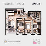 PRISHTINA PREMIUM, Kulla  5,Tip D, kati 6, 137.6m2