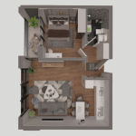 Park Residence Prishtina Objekti 11 Tip 3, 59.60m2 kati 3