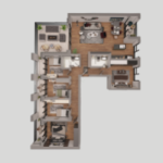 Park Residence Prishtina Objekti 12 Tip 5, 183.70+40.4 m2 kati 11