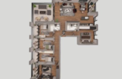 Park Residence Prishtina Objekti 12 Tip 5, 183.70+40.4 m2 kati 11