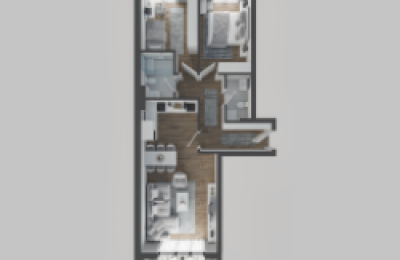 Park Residence PODUJEVE Objekti 2 Tip 2, 88.51 m2 kati 1-8