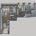 Penthouse Park Residence PODUJEVE Objekti 2 Tip 5, 177.56 m2 kati 9