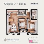 PRISHTINA PREMIUM, Objekti 7 Tip E, kati 1, 105.8m2
