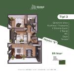 KOMPLEKSI URTINA, OBJEKTI B Tip 3,  89.16m2