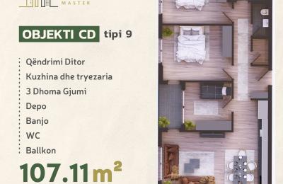 KOMPLEKSI URTINA, OBJEKTI CD Tip 9,  107.11m2