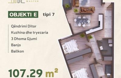 KOMPLEKSI URTINA, OBJEKTI E Tip 7, 107.20m2