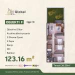 KOMPLEKSI URTINA, OBJEKTI F Tip 11, 123.16m2 + terasë 36.58m2