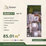 KOMPLEKSI URTINA, OBJEKTI F Tip 13, 85.01 m2 + terasë 24.07m2