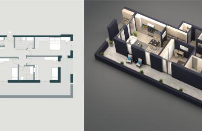 Penthause në shitje, JAKOVA HOUSING Gjakovë, Objekti-1,  Ap-06, 196.65m2